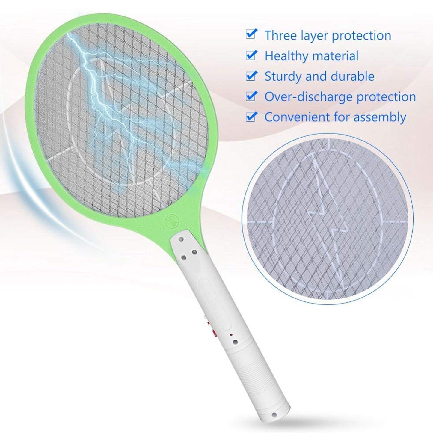 Mosquito Killer (Bat) Racket Rechargeable Handheld Electric Fly Swatter Mosquito Killer Racket Bat Electric Insect Killer (Quality Assured)