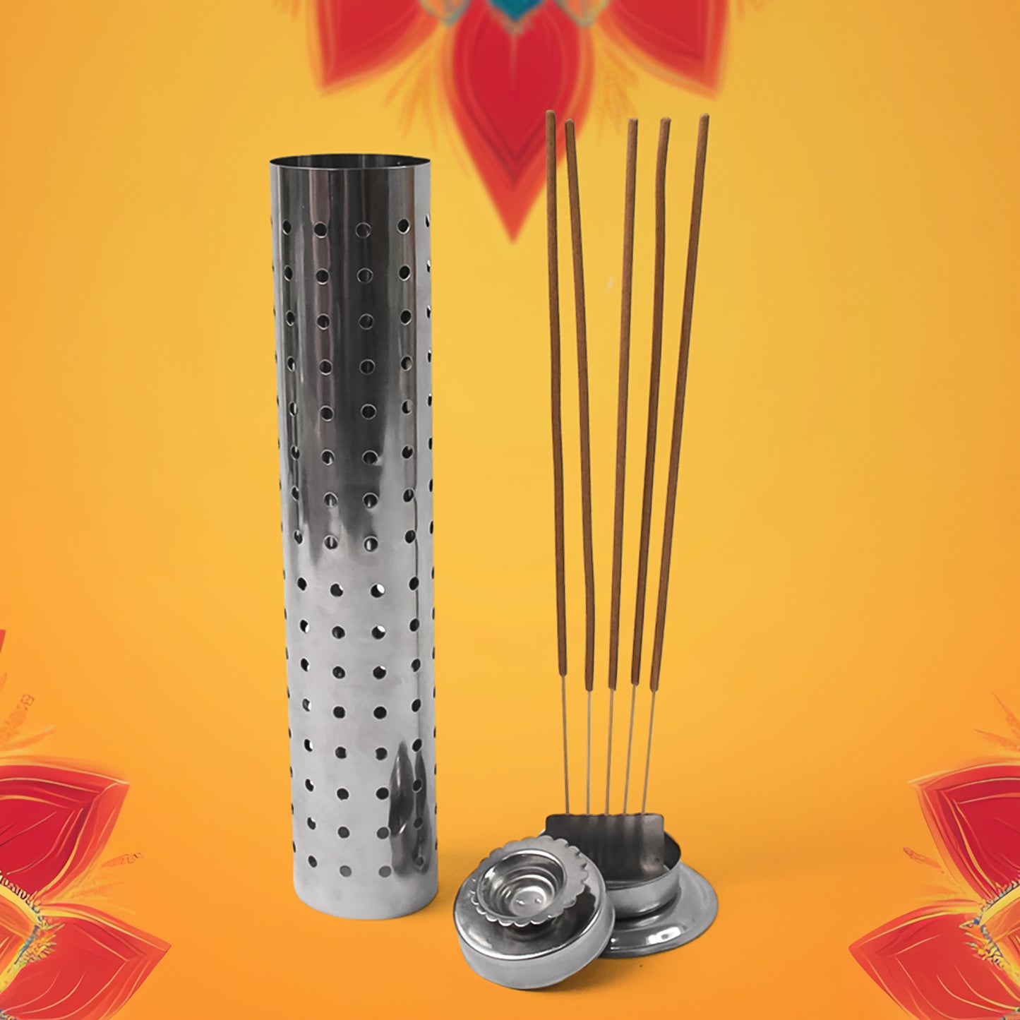 Stainless Steel Agarbatti Stand For Puja (1 Pc)