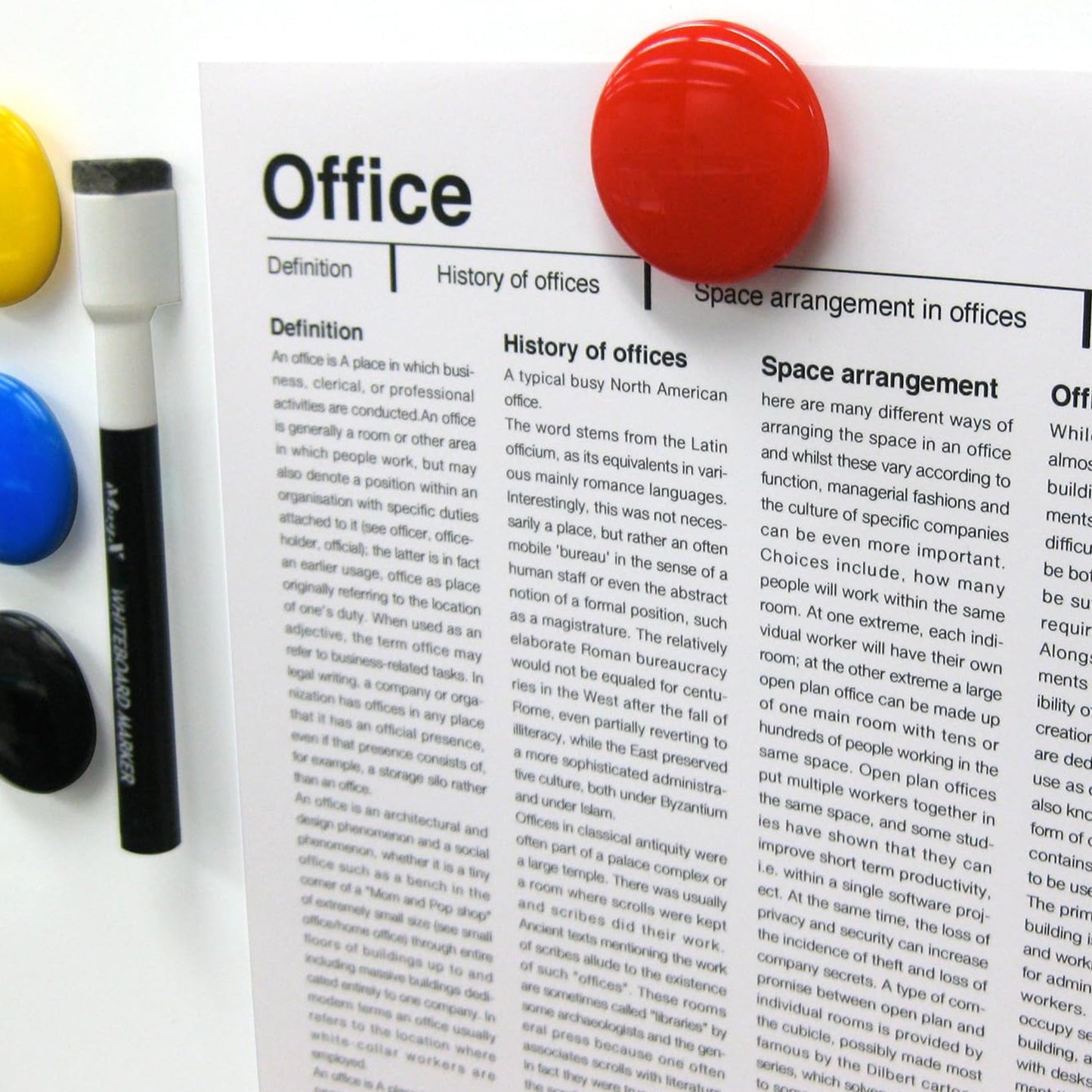 Yellow Board Magnets Circular Plastic Buttons (1 Pc)